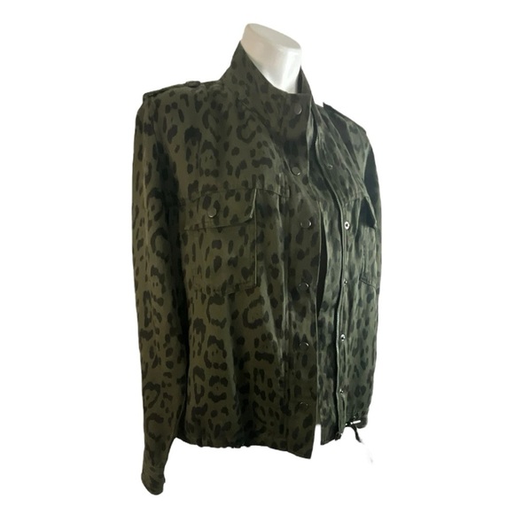 Rails Collins Leopard Military Jacket in Sage Green - Picture 13 of 16